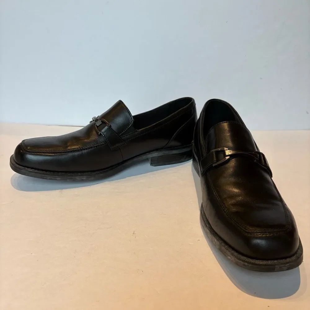 Bostonian Men's Classic Black Leather Loafers Dressy Size 10.5W